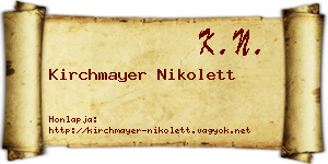 Kirchmayer Nikolett névjegykártya