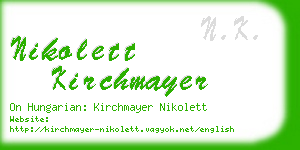 nikolett kirchmayer business card